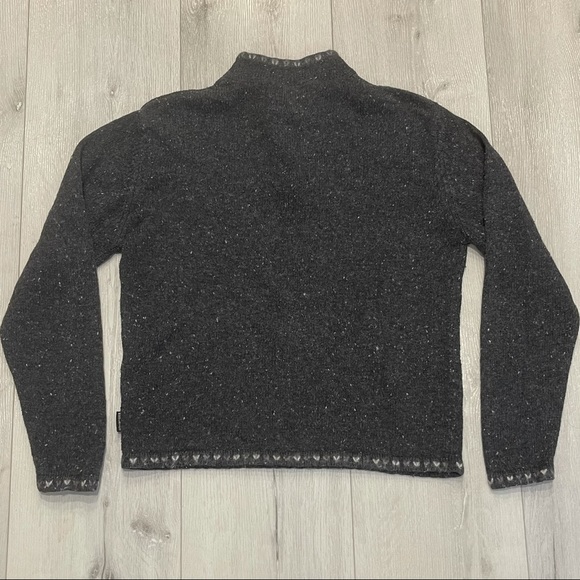 WOOLRICH Onyx Heather Pullover 1/4 Zip Sweater L - Picture 10 of 11